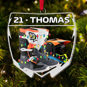 Personalized Gifts For Motocross Lovers Christmas Ornament 01hupu021124 - Ornament - GoDuckee