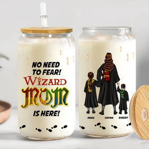 Personalized Gifts For Mom Glass Can Wizard Mom Is Here 06HUDT220324TM - Drinkware - GoDuckee