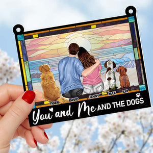 Personalized Gifts For Couple Suncatcher Window Hanging Ornament 02hutn300524tm - Ornaments - GoDuckee