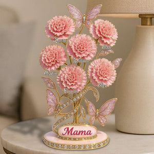 Personalized Gifts For Mom Plaque 01tgdt150425 Carnation Flower - Shaped Plaques - GoDuckee