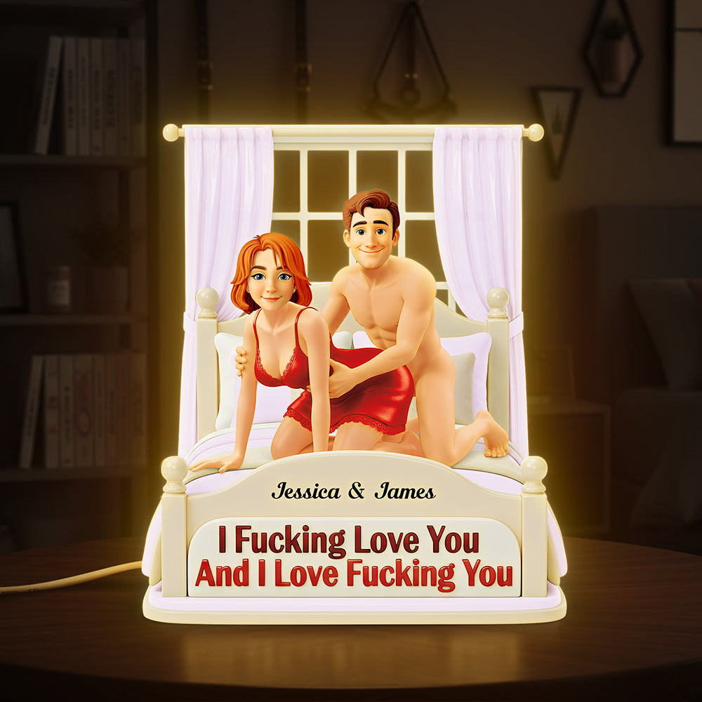 Playful Couple Light Box - Personalized Gift For Couples 03HUTA051225 - Light Box - GoDuckee