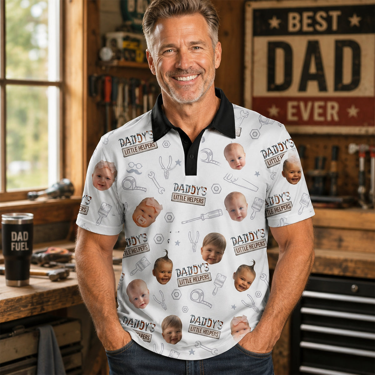 Custom Photo Handyman Dad Polo Shirt Gifts For Dads 03qhdh080526 - Polo Shirts - GoDuckee