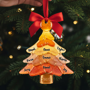 Glass Family Tree Ornament - Personalized Gifts For Family 05tglu151025 - Ornament - GoDuckee