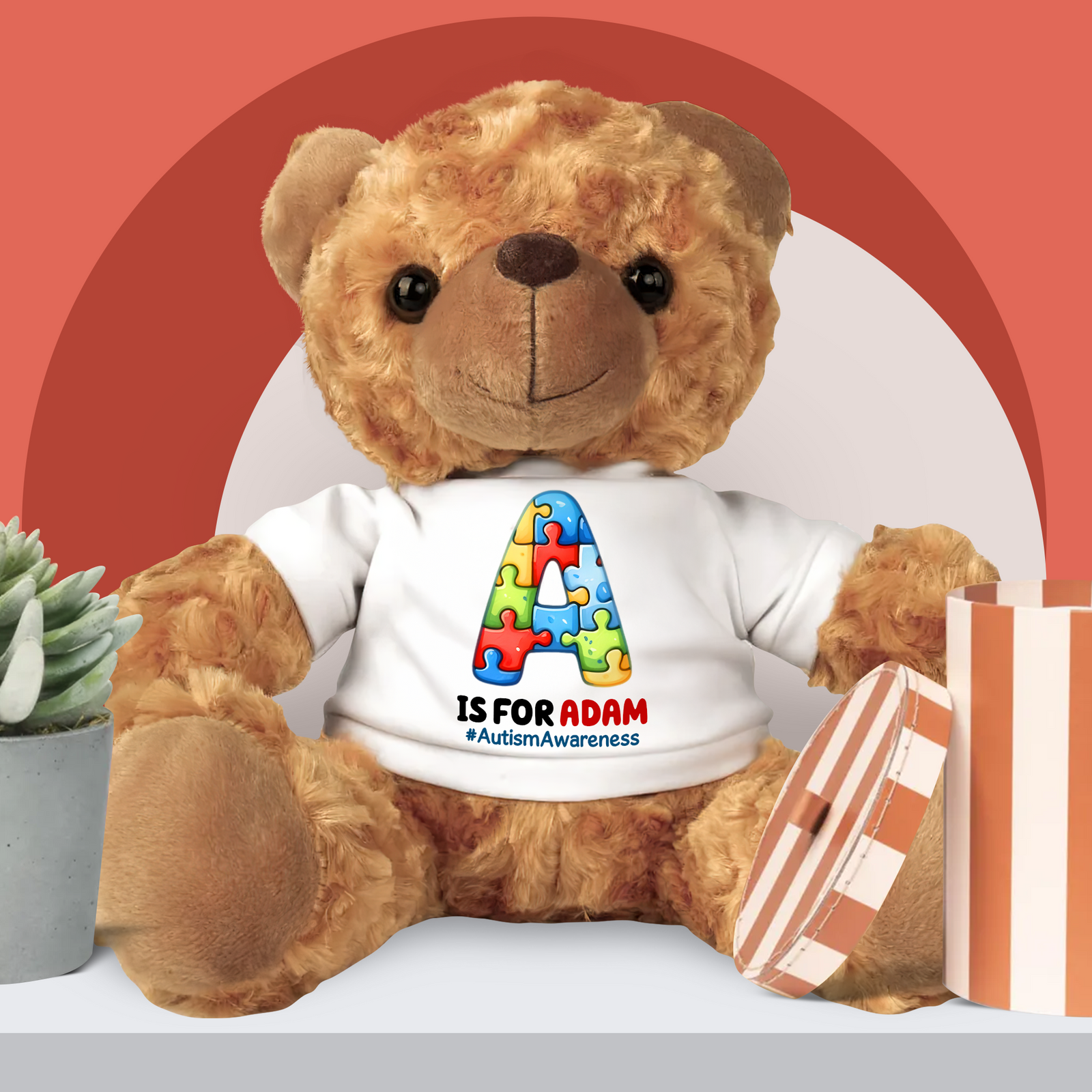 Custom Autism Alphabet Bear With Personalized Shirt 03ohpu190225 - Bear - GoDuckee