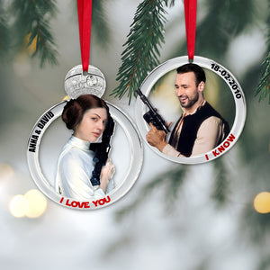 Set Of 2 Personalized 04QHTN061123 Ornaments For Couple, Christmas Gift For Couple - Ornament - GoDuckee