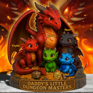 Dragon Dad Acrylic Plaque - Personalized Gifts For Father 02NALU020525 - Shaped Plaques - GoDuckee