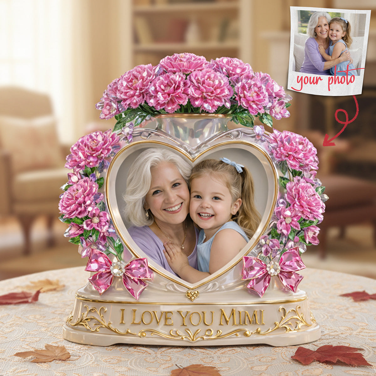 Bloom With Love Acrylic Plaque - Custom Photo Gifts For Mother's Day 03TYTA130326 - Shaped Plaques - GoDuckee