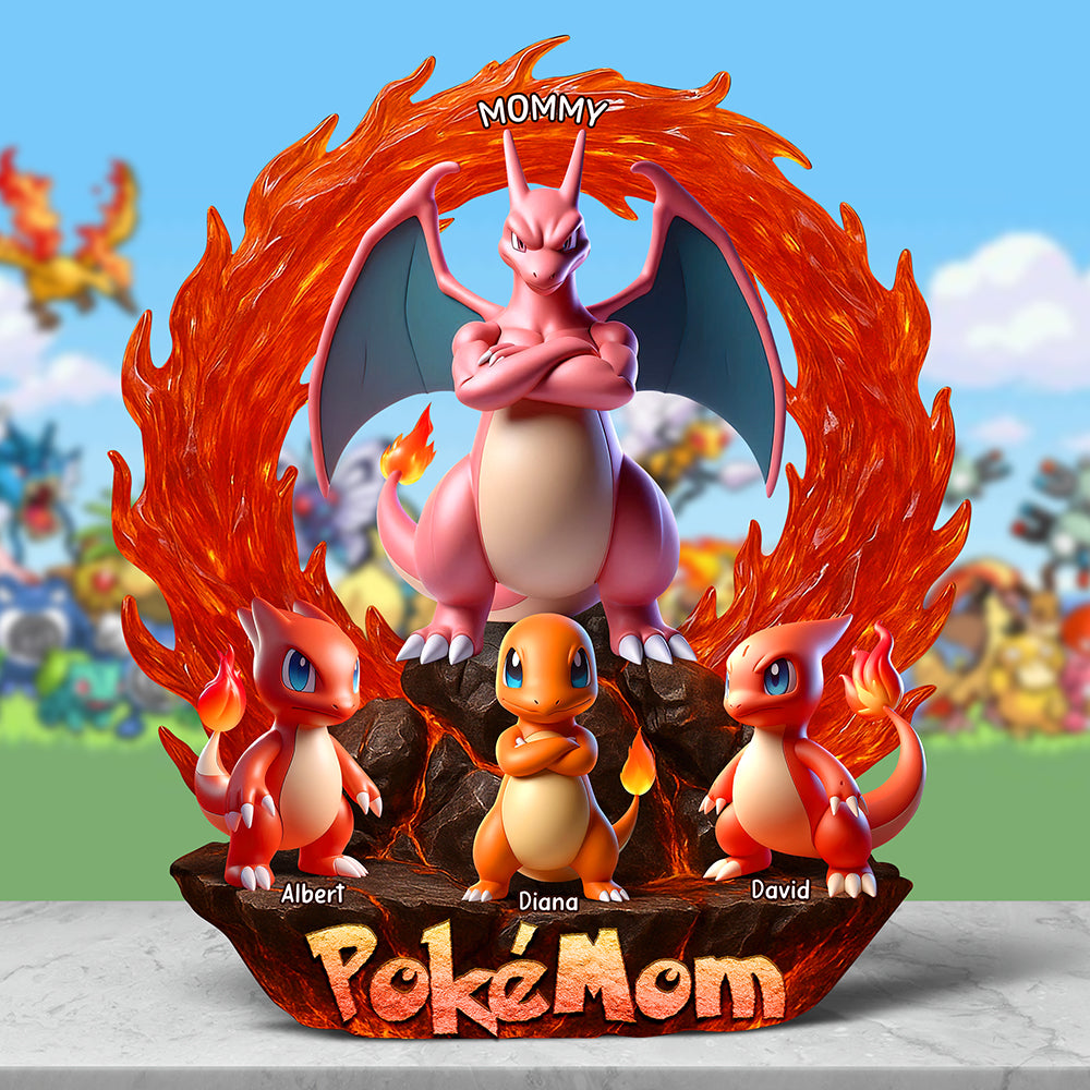 Fire Dragon Dad Plaque - Personalized Gifts For Dad 021OHQN230425 - Shaped Plaques - GoDuckee