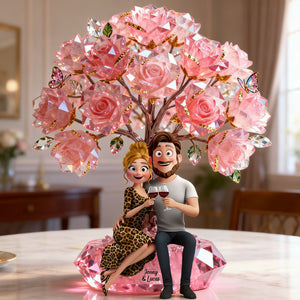 Cheers To Love Couple Acrylic Plaque - Personalized Gift For Couples 02NATN191225 - Shaped Plaques - GoDuckee