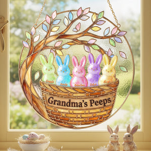 Grandma Peep Easter Suncatcher Ornament - Personalized Gifts For Grandma 04nata260126 - Ornament - GoDuckee
