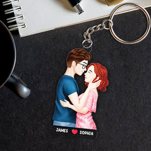 Personalized Gifts For Couple Keychain 01qhpu030724pa - Keychains - GoDuckee