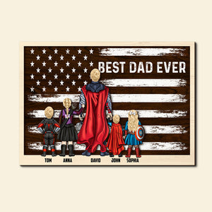 Personalized Best Dad Ever Wooden Art TT-01NATN250423TM - Wood Sign - GoDuckee