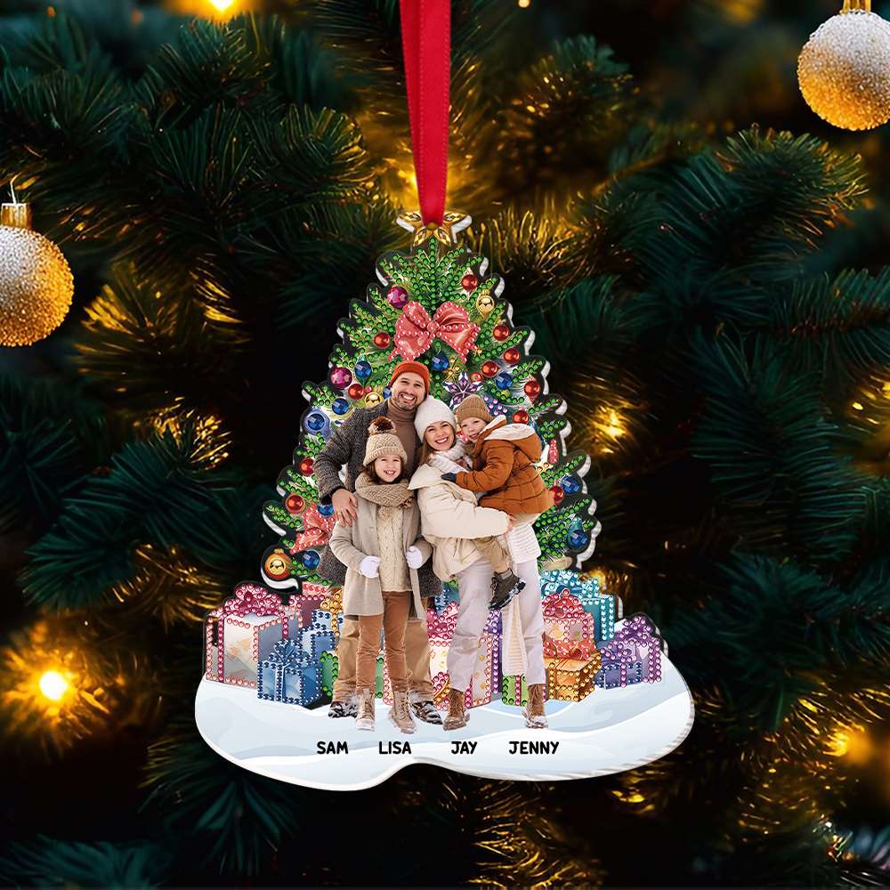 Custom Photo Gifts For Family Ornament Acrylic Christmas 04XQMH180924 - Ornament - GoDuckee