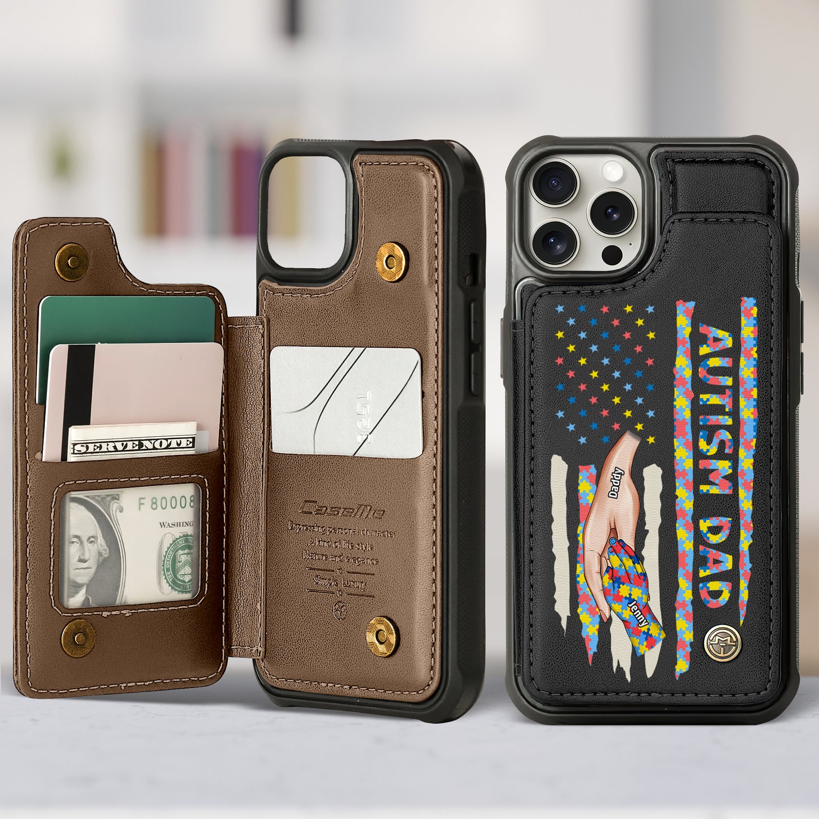 Personalized Gifts For Autism Parents Leather Flip Wallet Phone Case 02tgtn220225tm - Phone Case - GoDuckee