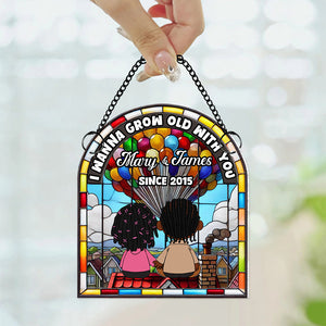 Personalized Gifts For Couple Suncatcher Ornament 04QHDT251224HG - Ornament - GoDuckee