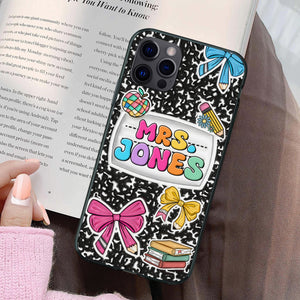 Personalized Gifts For Teacher Phonecase, Teacher Composition Book 04NAPU210824 - Phone Case - GoDuckee