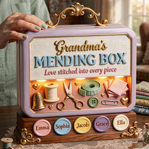 Grandma's Mending Box Acrylic Plaque - Personalized Gifts For Grandma 01tyta020326 - Shaped Plaques - GoDuckee