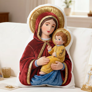 Blessed Virgin Mary Faith Pillow - Personalized Gifts For Christian 04OHLU221225 - Pillow - GoDuckee