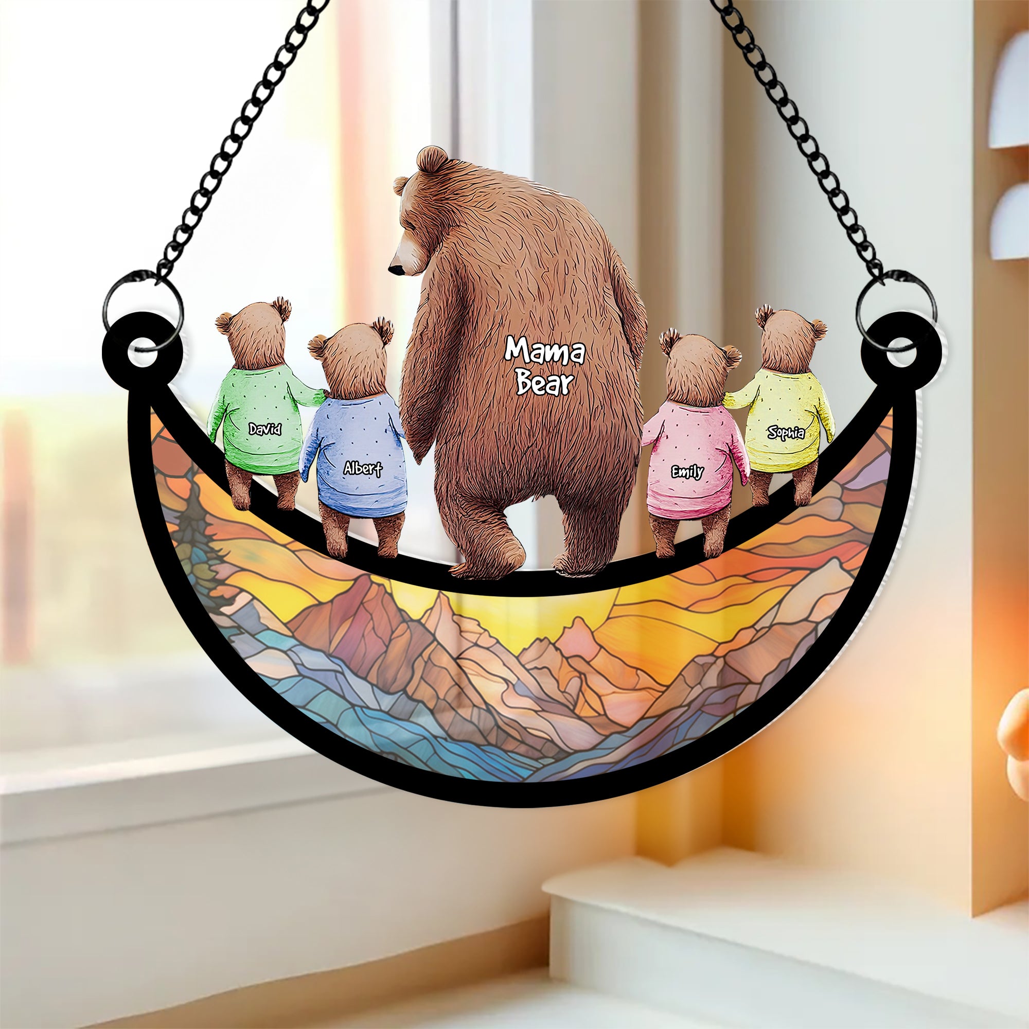 Personalized Gifts For Mom Suncatcher Window Hanging Ornament 04naqn230424 - Ornaments - GoDuckee