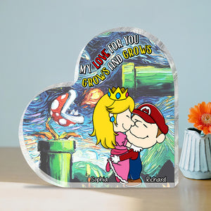 Personalized Gifts For Couple Heart Shaped Acrylic Plaque 02tgqn101224hg - Shaped Plaques - GoDuckee