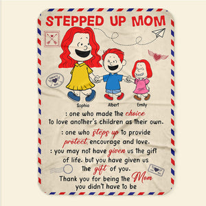 Personalized Gifts For Mom Blanket Stepped Up Mom 04TOQN010425HH - Blanket - GoDuckee