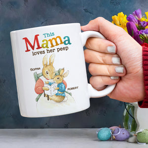 Personalized Gifts For Mom Coffee Mug This Mama Loves Her Peep 03HUDT220224 - Coffee Mugs - GoDuckee