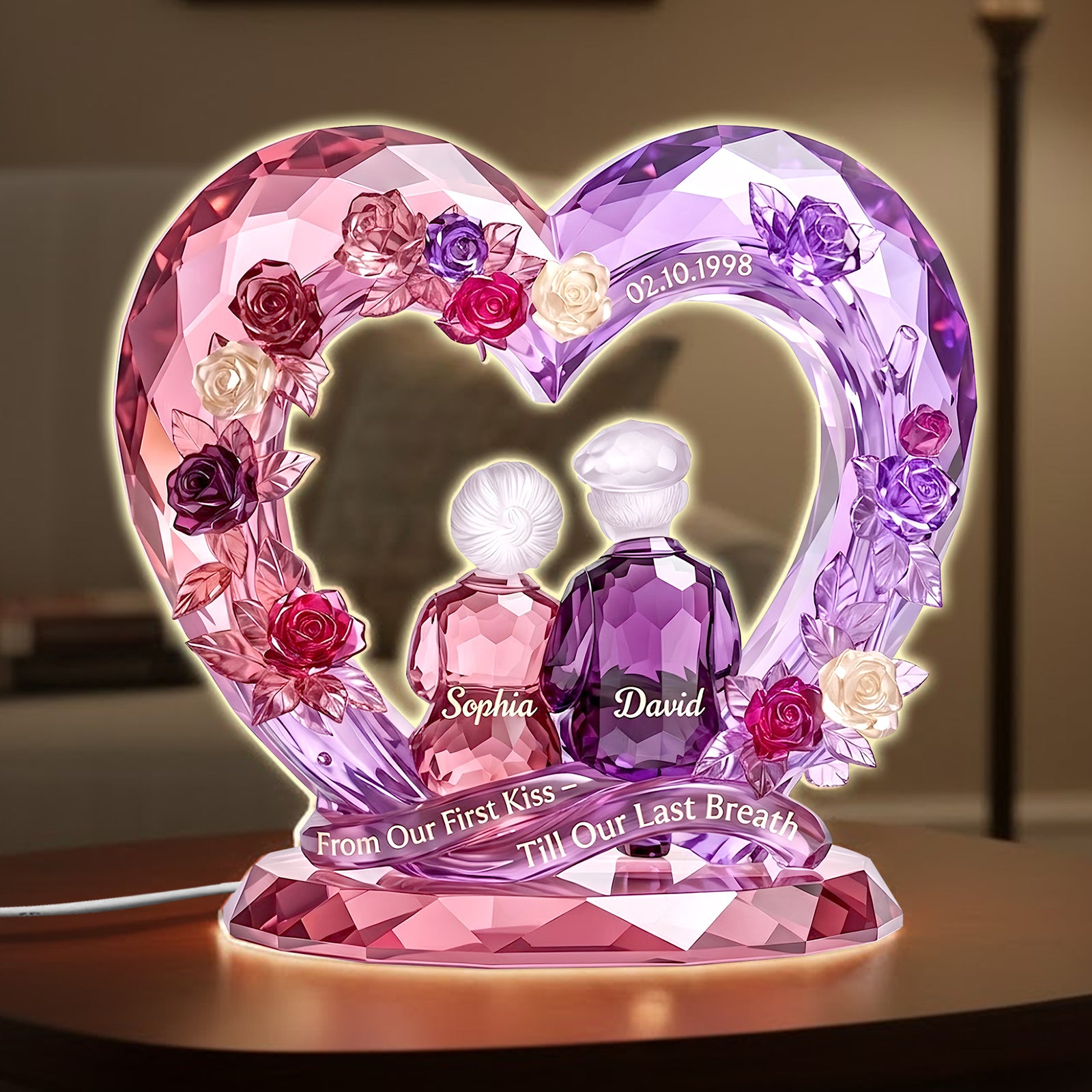 Growing Old Together Couple Light Box - Personalized Anniversary Gift For Couples 02TOTN111225 - Light Box - GoDuckee