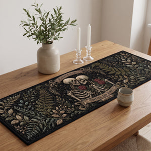 Eternal Love Skeleton Couple Quilted Table Runner - Personalized Gifts For Couples 01naqn180826 - Quilted Table Runner - GoDuckee