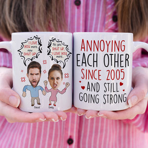 Custom Photo Gifts For Couple Coffee Mug Annoying Each Other - Coffee Mugs - GoDuckee