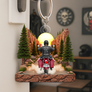 Biker Keychain - Personalized Gifts For Biker 01ohpu050625 - Keychains - GoDuckee