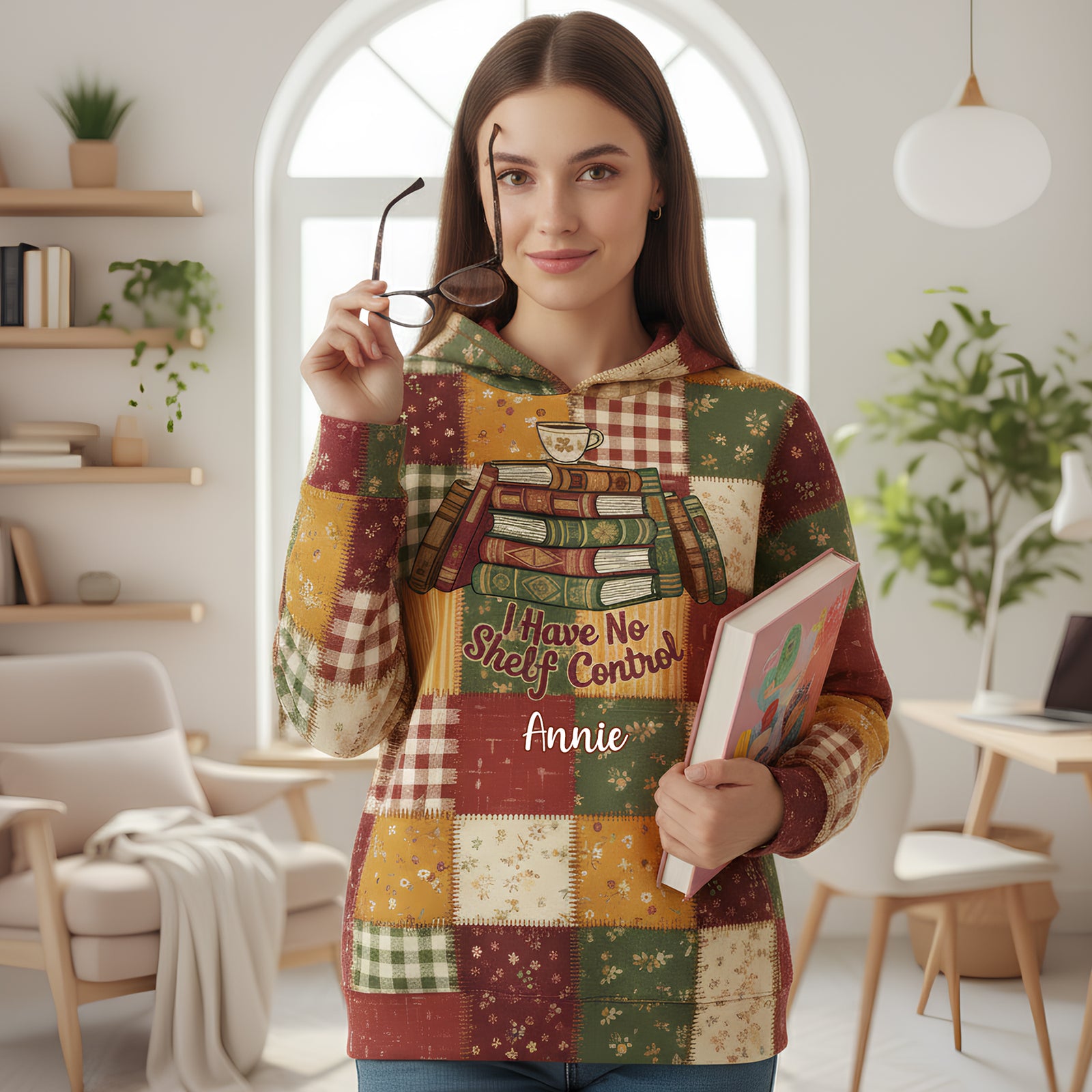 Comfy Reading Vibes Hoodie - Personalized Gifts For Book Lovers 03PGLU211125 - AOP Products - GoDuckee