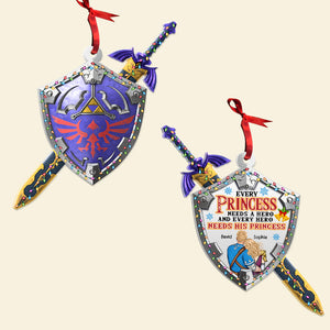 Every Princess Needs A Hero And Every Hero Needs His Princess-Personalized Ornament - Custom Shape Ornament -Couple Gift-Christmas Ornament-PW-CSO-ACRYLIC-06htqn140723hh - Ornament - GoDuckee