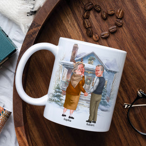 Falling In Love Is Easy? Staying In Love Is Special- Personalized Coffee Mug- Gift For Him/ Gift For Her- Christmas Gift- Old Couple Coffee Mug - Coffee Mug - GoDuckee