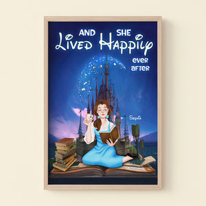 And She Lives Happily Ever After 01QHDT221223PA Personalized Canvas, Gifts For Book Lovers - Poster & Canvas - GoDuckee
