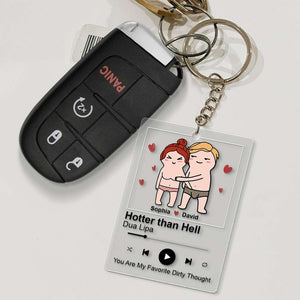 Funny Couple You Are My Favorite Dirty Thought Personalized Keychain - Keychains - GoDuckee