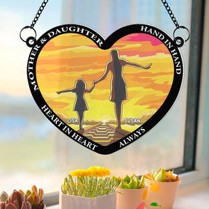 Personalized Gifts For Mom Suncatcher Window Hanging Ornament 02QHMH240424 Mother's Day - Ornaments - GoDuckee