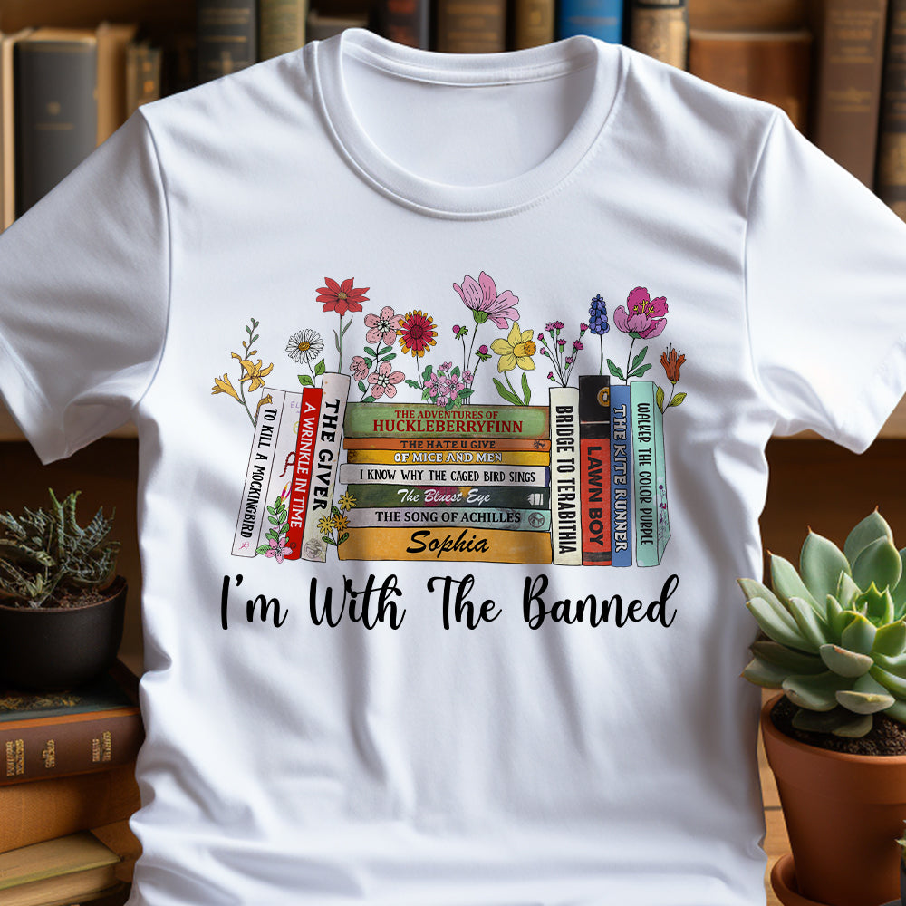 I'm With Banned Personalized Shirt - Gift For Book Lover - Shirts - GoDuckee