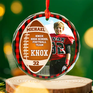 Custom Photo Gifts For Football Player Christmas Ornament 04ACDT191024 - Ornament - GoDuckee