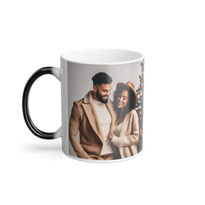 Custom Couple Photo, Personalized Color Changing Mug, Gift For Boyfriend, Husband - Magic Mug - GoDuckee