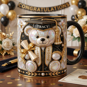 Lovely Bear - Celebrate Graduation Accent Mug - Personalized Gifts For Graduates 04tytn080526 - Coffee Mug - GoDuckee