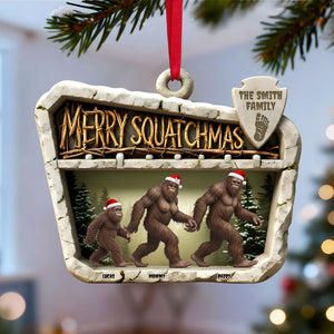 Wild Sasquatch Family Walking Acrylic Ornament - Personalized Gifts For Family 02QHTN301025 - Ornament - GoDuckee