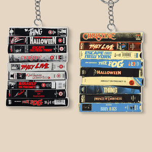 Classic Horror Movies Tape Collection Keychain, Gift For Horror Fans 02qhqn260623 - Keychains - GoDuckee