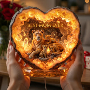 Best Lion Mom Ever Acrylic Light Box - Personalized Gifts For Moms 02nalu180326 - Light Box - GoDuckee