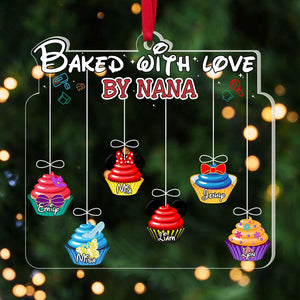 Grandma's Cupcakes Baked With Love 01topu271023 Personalized Ornament - Ornament - GoDuckee