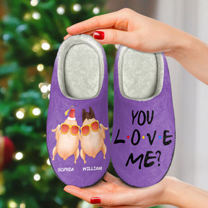 You Love Me ? Personalized Home Slippers- Movie Couple-Christmas Gift-02htqn201123 - Shoes - GoDuckee