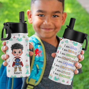 I Am A Kind Brave Smart Confident Capable Grateful Loved Enough-Personalized 12oz Kid Tumbler -Gift For Kids-06naqn150823ha - Kid Tumbler - GoDuckee