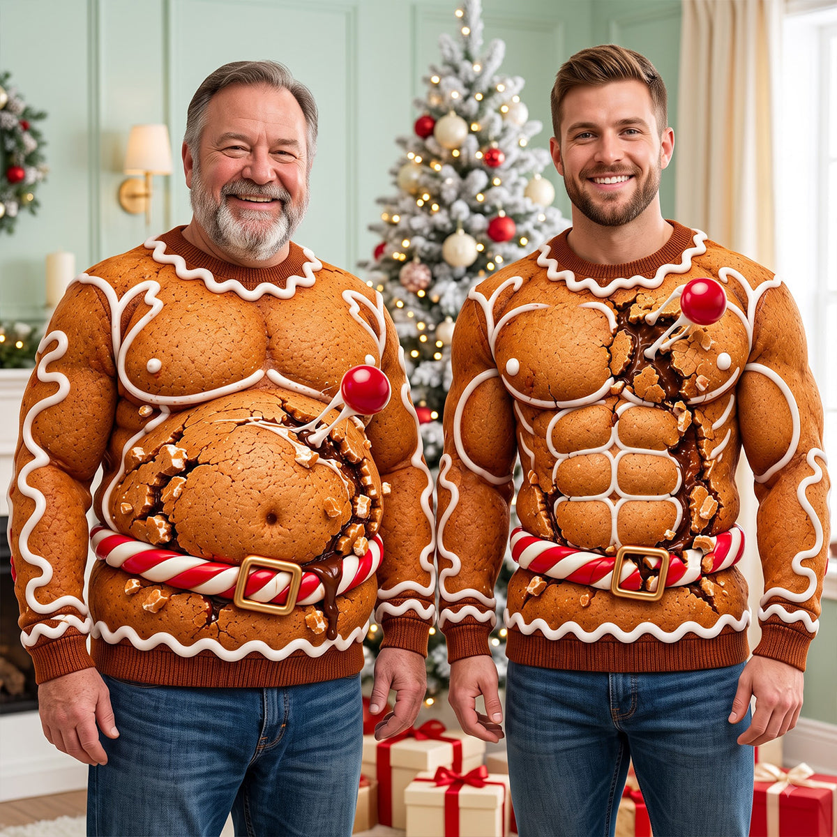 Gingerbread Ugly Sweater - Personalized Gifts For Christmas 04hadt161026 - AOP Products - GoDuckee