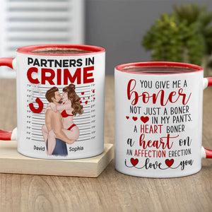 You Give Me A Boner- Gift For Couple-Personalized Coffee Mug - Coffee Mug - GoDuckee