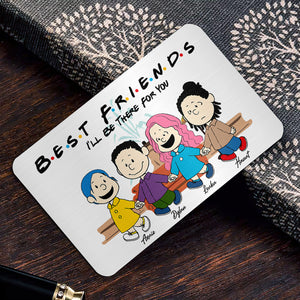 Personalized Gift For Friends Aluminum Wallet Card Cartoon Characters Holding Hands 03KALU201224DA - Wallet Card - GoDuckee