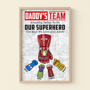 Dad Daddy's Team The Man We Love 02naqn260523ha Personalized Canvas Print - Poster & Canvas - GoDuckee